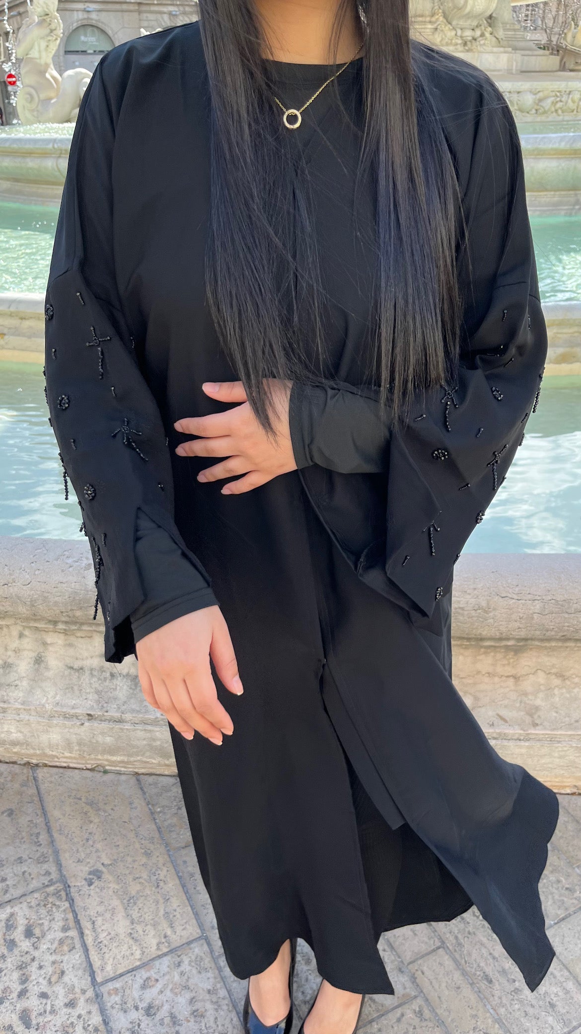 ABAYA NIHAD NOIR