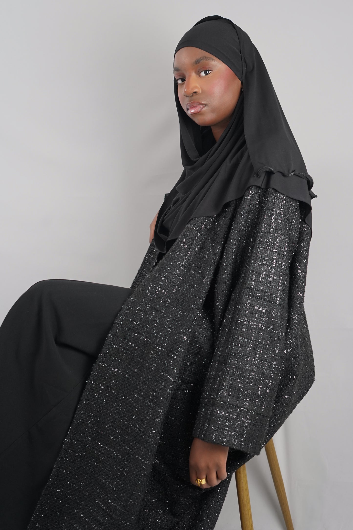 ABAYA KIMONO HIND Noir